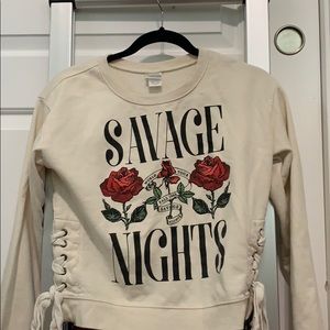 Savage Nights Tie Up Sweater